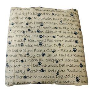 Patty Reed Fabric Dog Breeds Paw Print Tan Fabric traditions 2009 Quilting